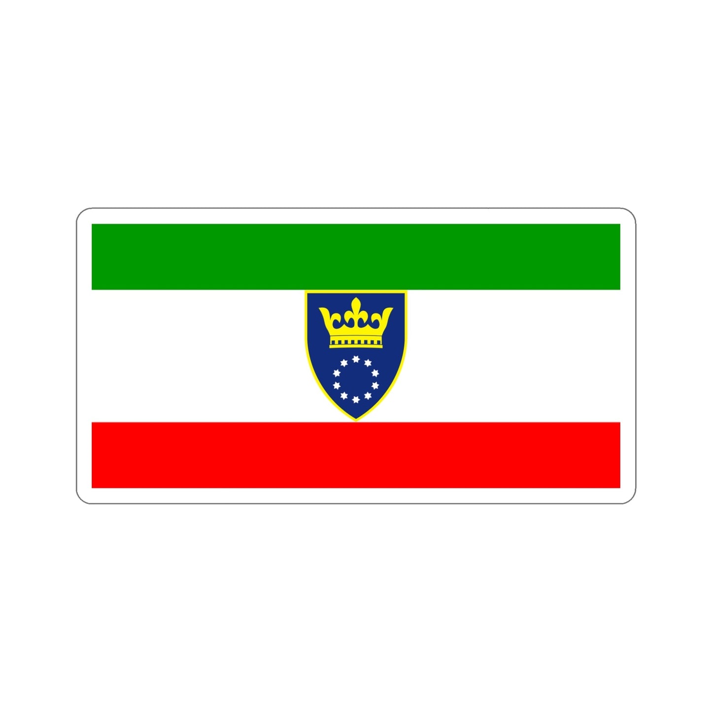 Flag of Zenica Doboj Canton Bosnia and Herzegovina STICKER Vinyl Die-Cut Decal-5 Inch-The Sticker Space