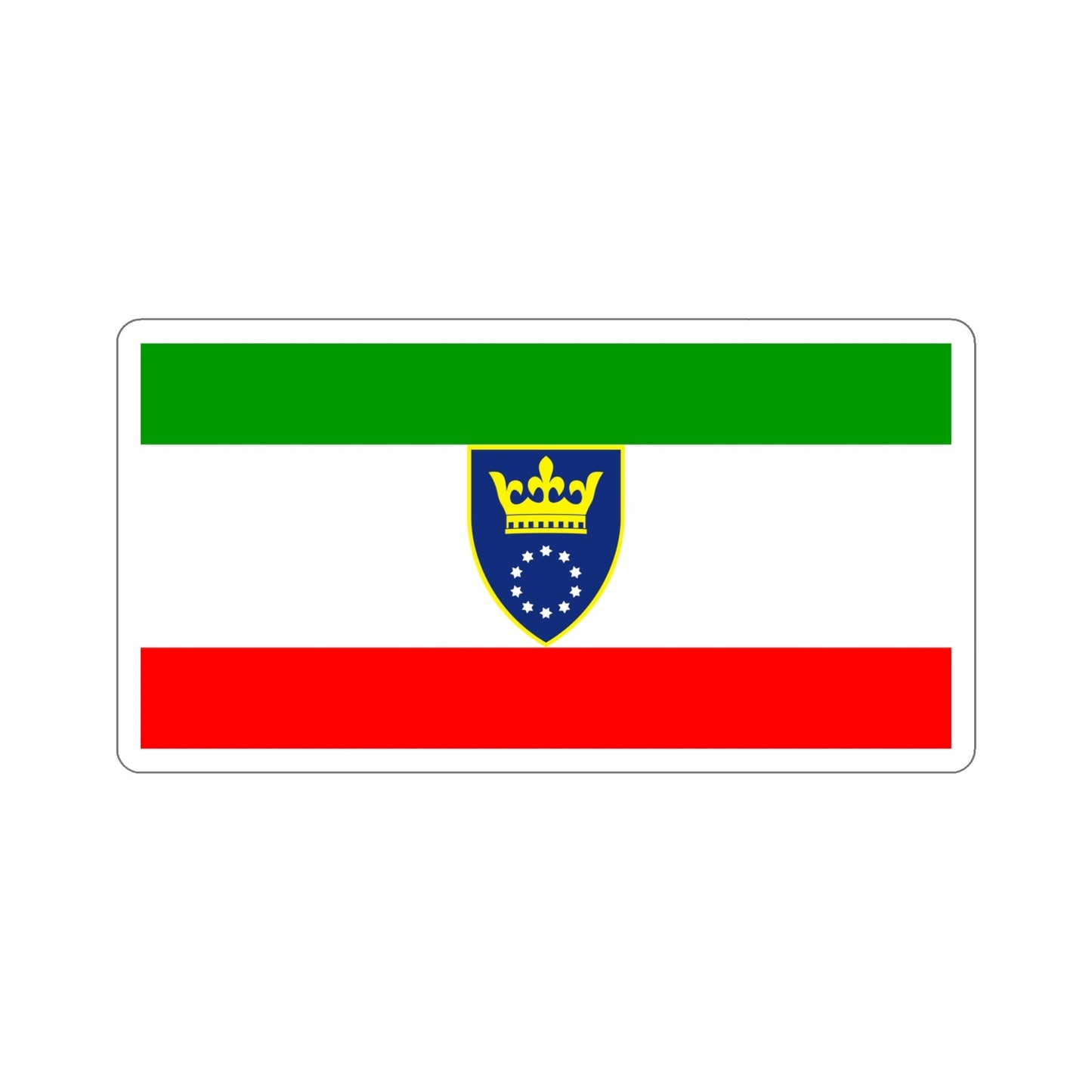 Flag of Zenica Doboj Canton Bosnia and Herzegovina STICKER Vinyl Die-Cut Decal-6 Inch-The Sticker Space