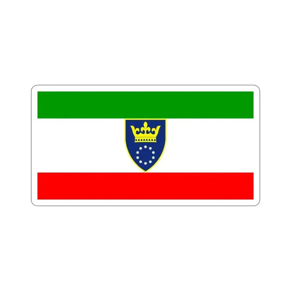 Flag of Zenica Doboj Canton Bosnia and Herzegovina STICKER Vinyl Die-Cut Decal 6 Inch - The Sticker Space