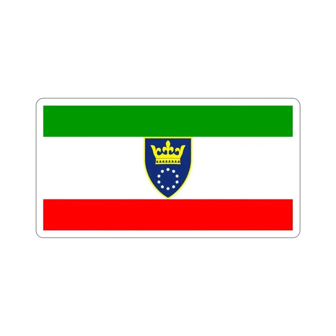 Flag of Zenica Doboj Canton Bosnia and Herzegovina STICKER Vinyl Die-Cut Decal - The Sticker Space