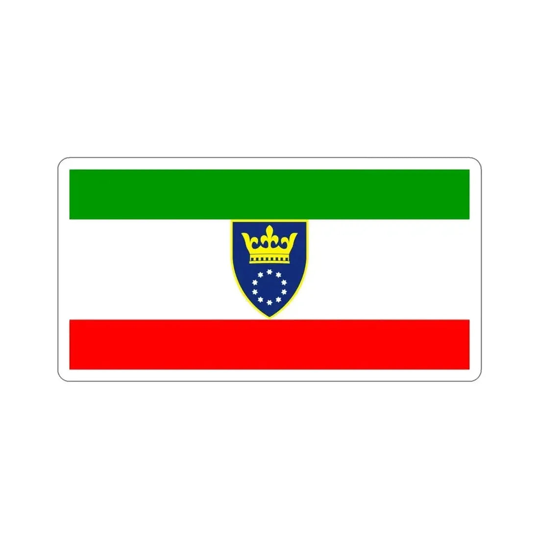 Flag of Zenica Doboj Canton Bosnia and Herzegovina STICKER Vinyl Die-Cut Decal - The Sticker Space