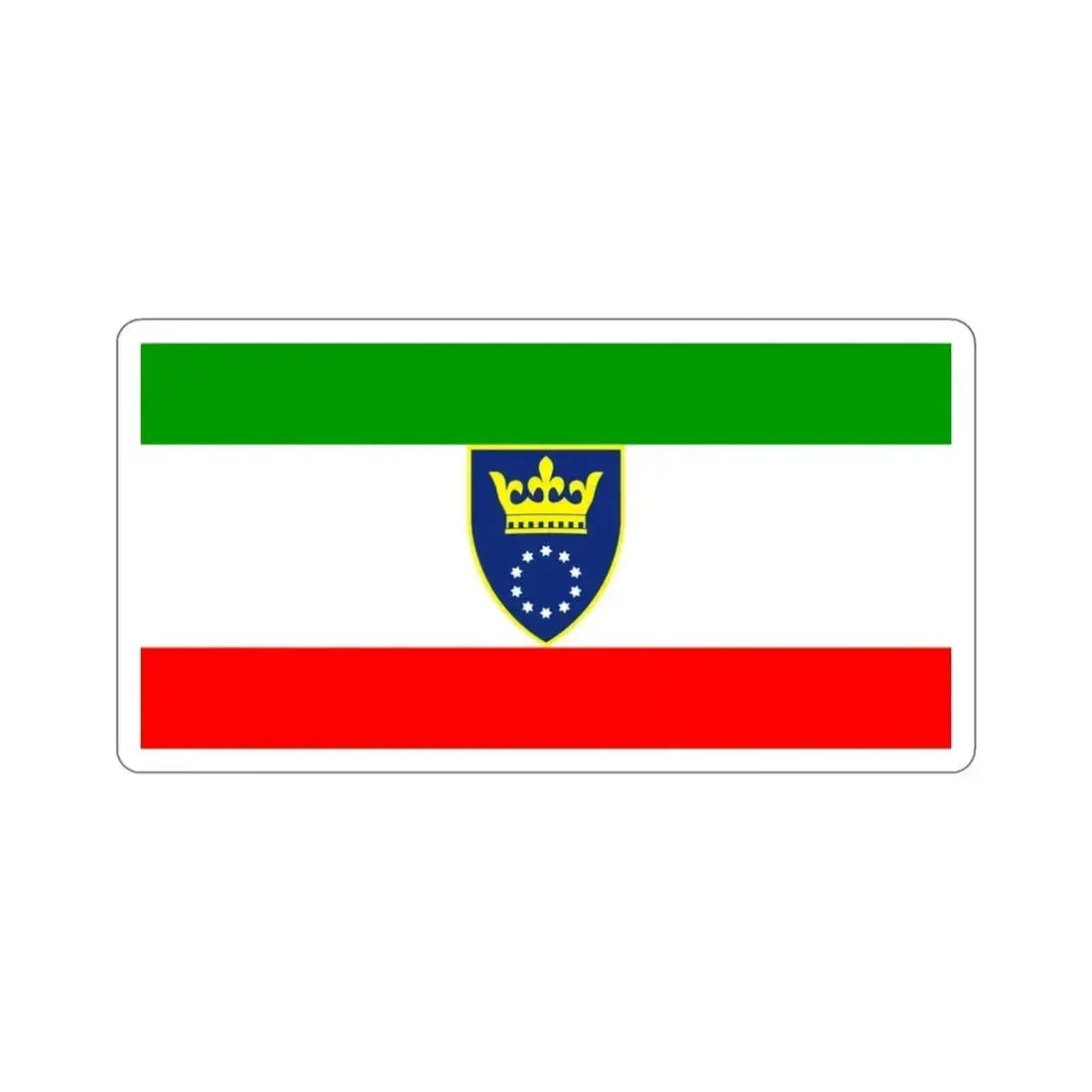 Flag of Zenica Doboj Canton Bosnia and Herzegovina STICKER Vinyl Die-Cut Decal - The Sticker Space