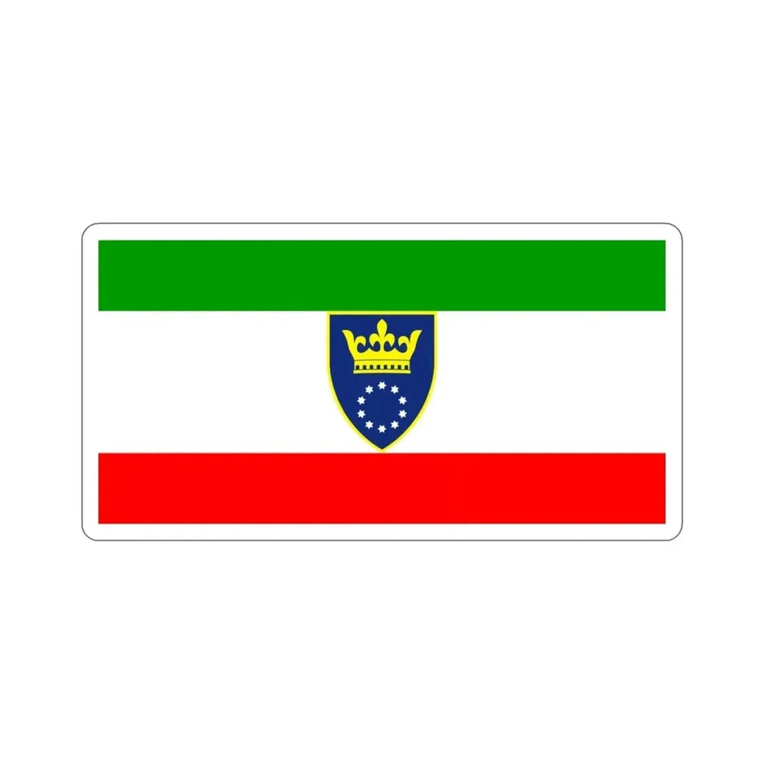 Flag of Zenica Doboj Canton Bosnia and Herzegovina STICKER Vinyl Die-Cut Decal - The Sticker Space