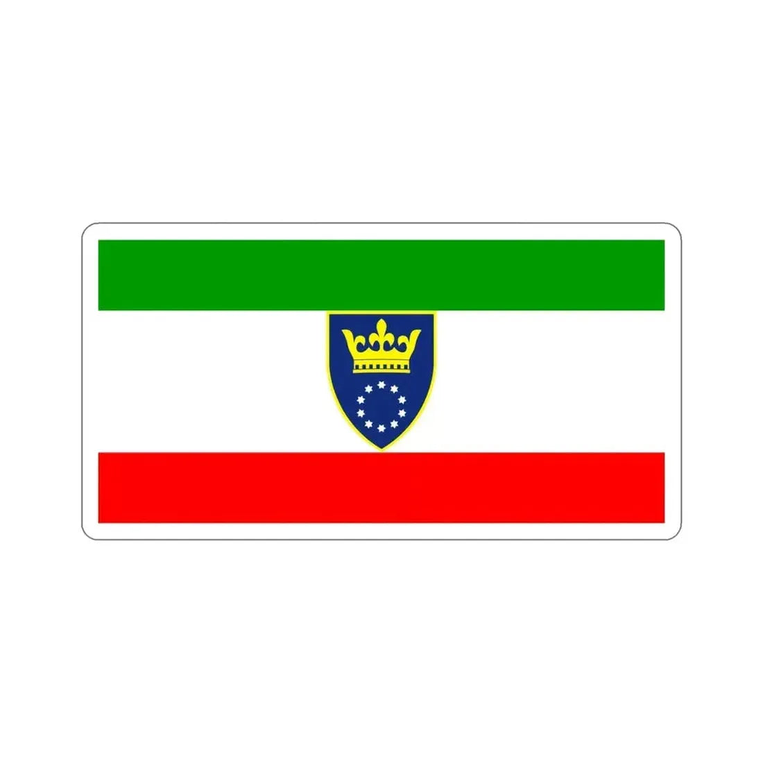 Flag of Zenica Doboj Canton Bosnia and Herzegovina STICKER Vinyl Die-Cut Decal - The Sticker Space