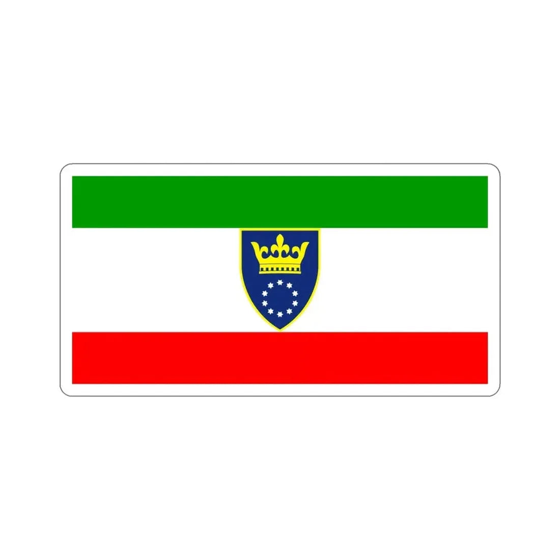 Flag of Zenica Doboj Canton Bosnia and Herzegovina STICKER Vinyl Die-Cut Decal - The Sticker Space