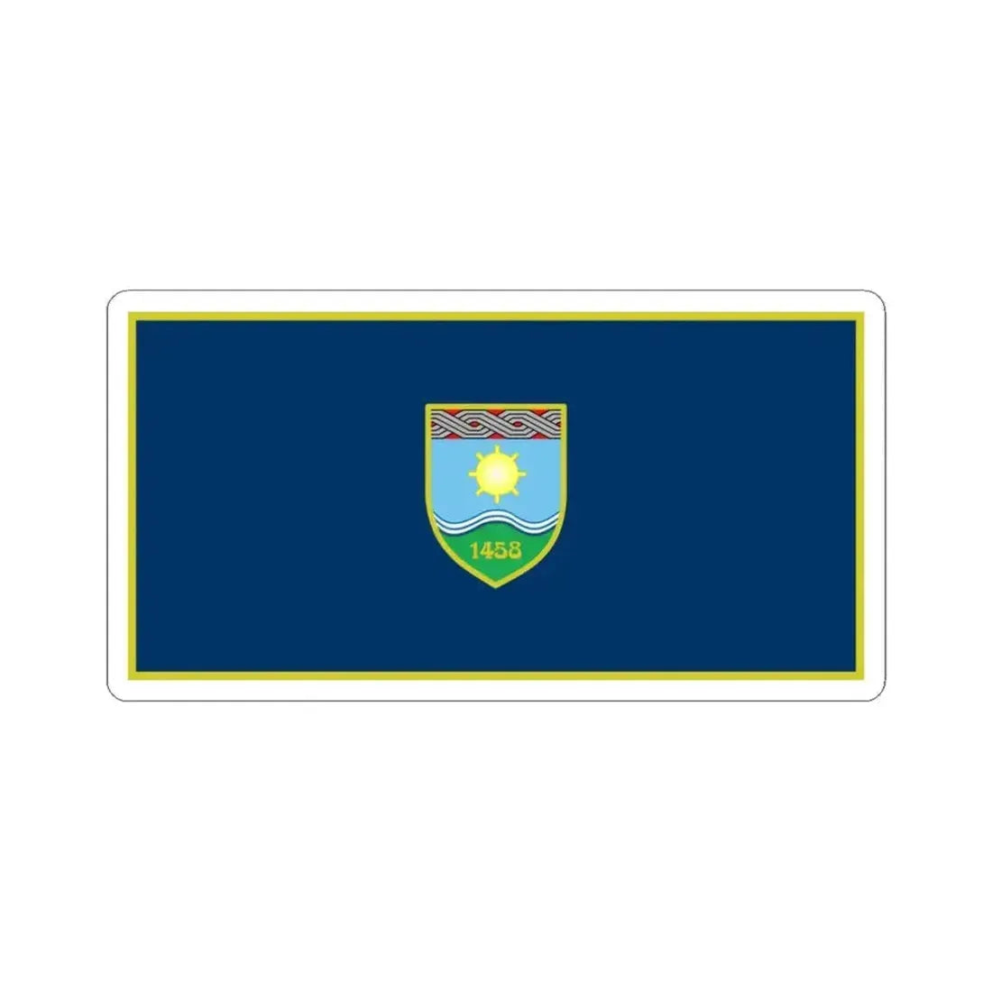 Flag of Zepce (Bosnia and Herzegovina) STICKER Vinyl Kiss-Cut Decal 3 Inch White - The Sticker Space