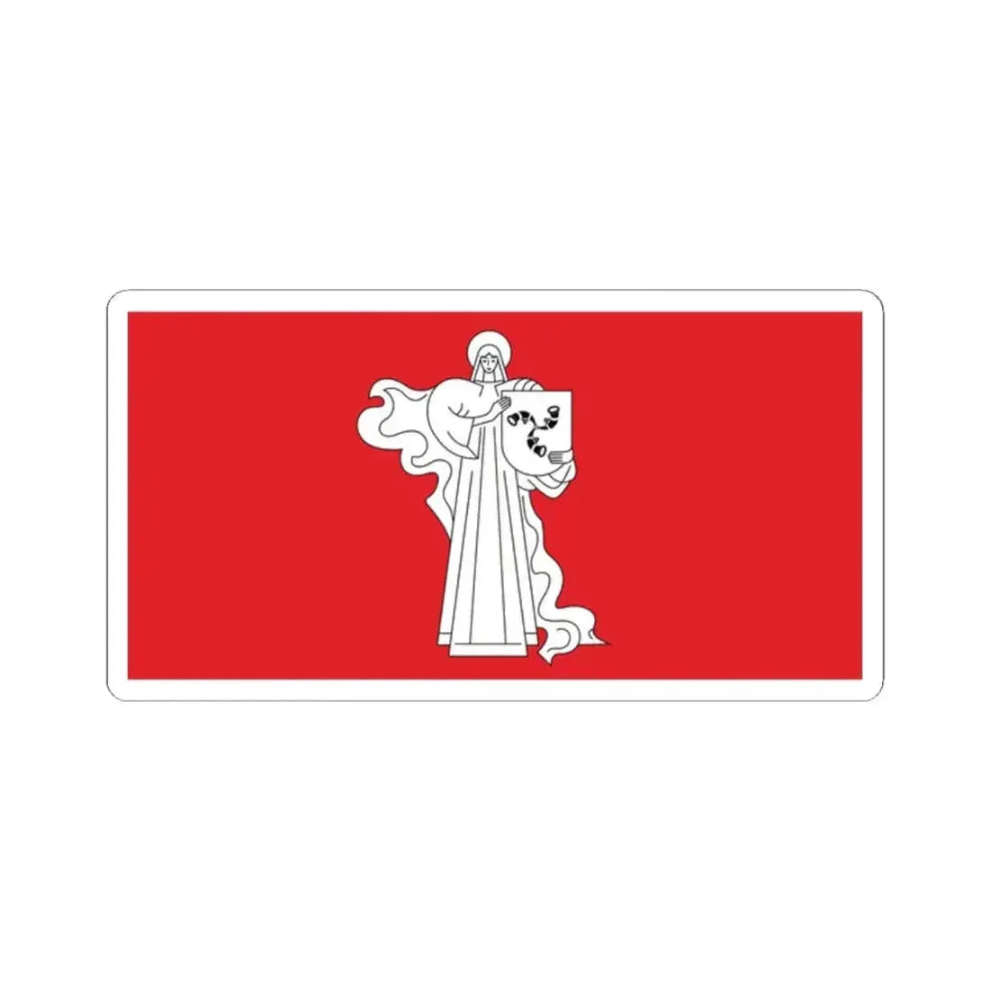 Flag of Zhodzina (Belarus) STICKER Vinyl Kiss-Cut Decal 2 Inch White - The Sticker Space