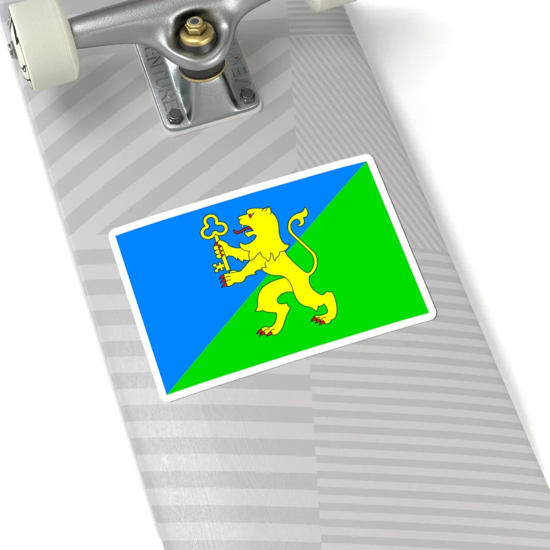 Flag of Zhovkva raion (Ukraine) STICKER Vinyl Kiss-Cut Decal - The Sticker Space