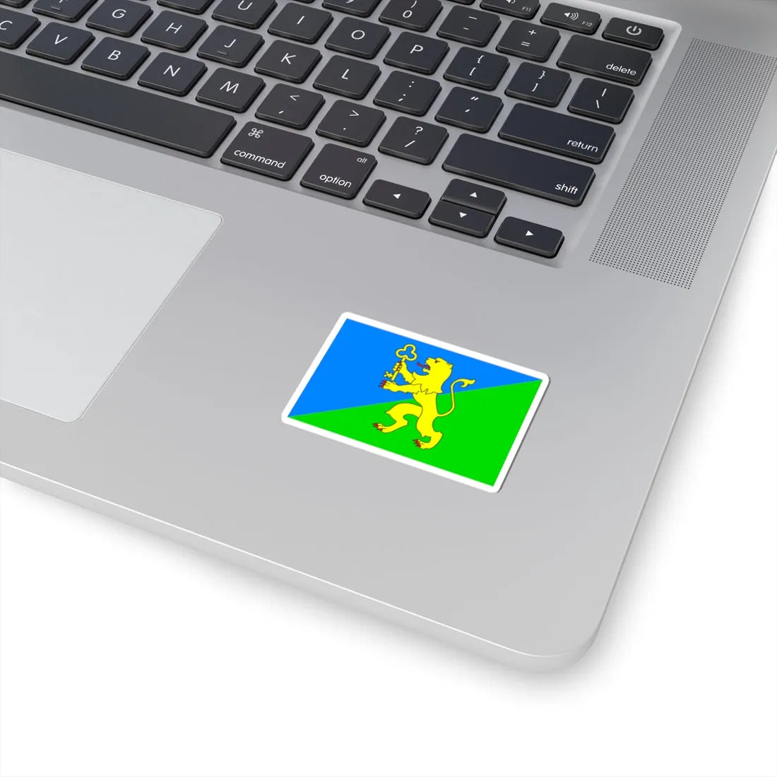 Flag of Zhovkva raion (Ukraine) STICKER Vinyl Kiss-Cut Decal - The Sticker Space