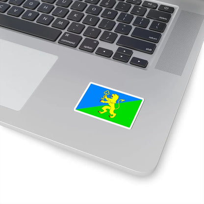 Flag of Zhovkva raion (Ukraine) STICKER Vinyl Kiss-Cut Decal - The Sticker Space