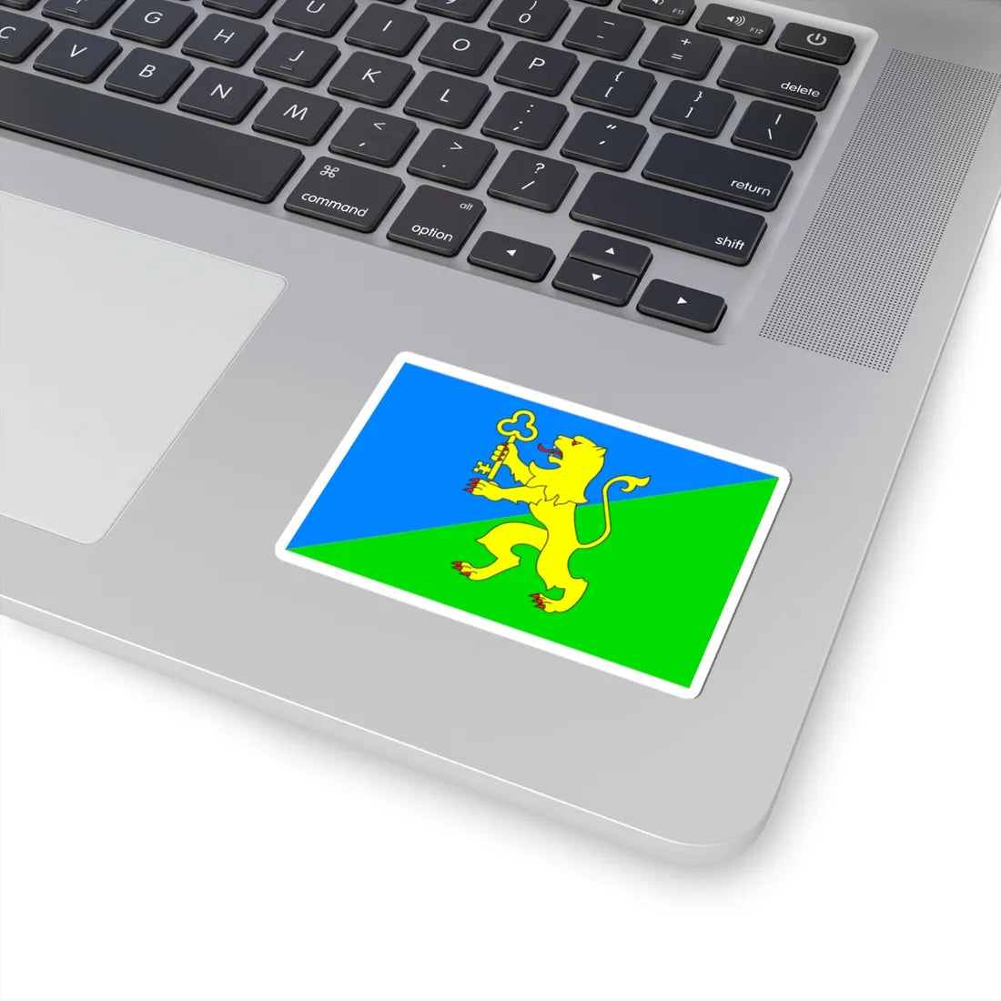 Flag of Zhovkva raion (Ukraine) STICKER Vinyl Kiss-Cut Decal - The Sticker Space