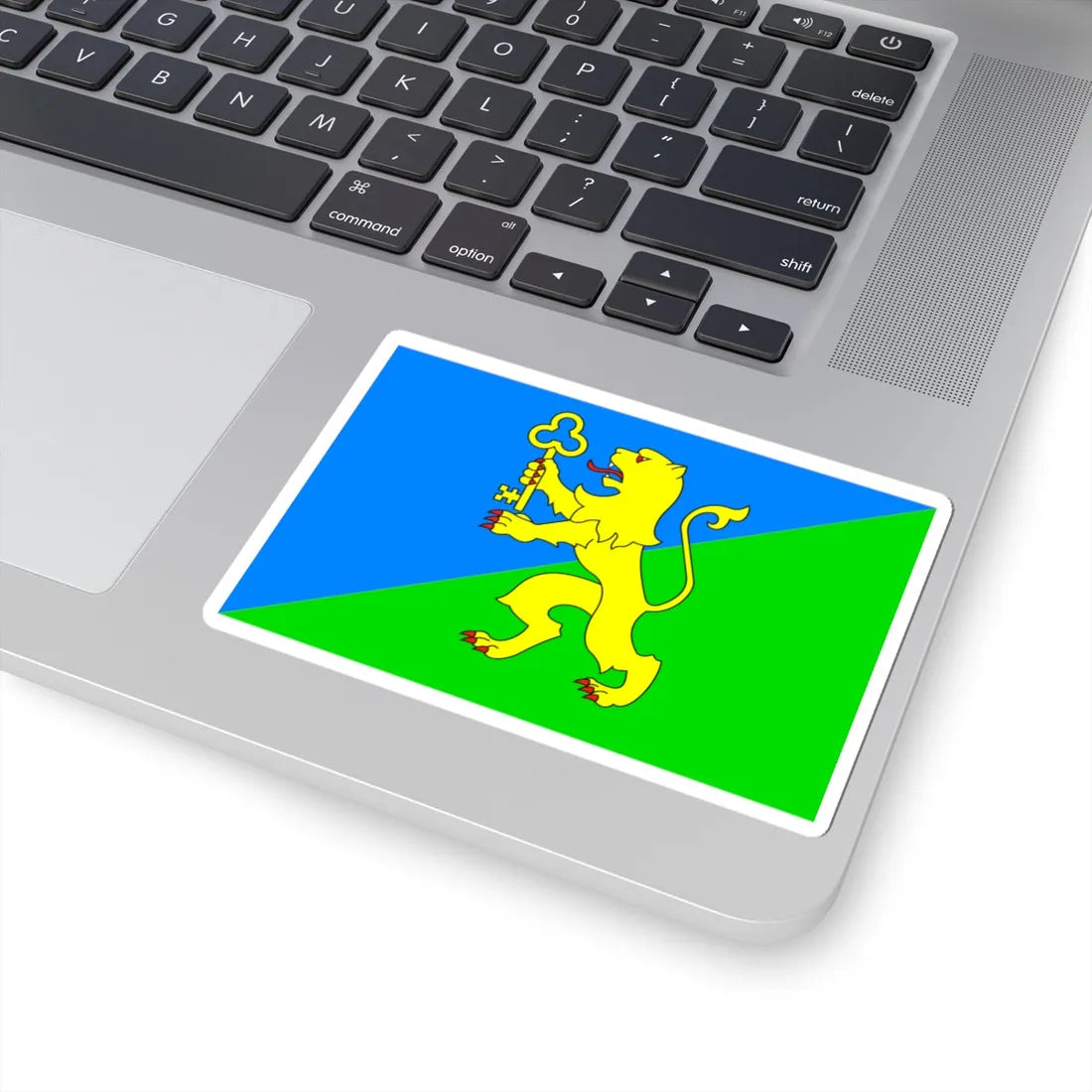 Flag of Zhovkva raion (Ukraine) STICKER Vinyl Kiss-Cut Decal - The Sticker Space