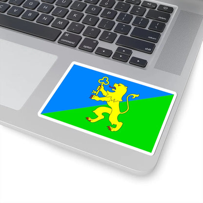 Flag of Zhovkva raion (Ukraine) STICKER Vinyl Kiss-Cut Decal - The Sticker Space