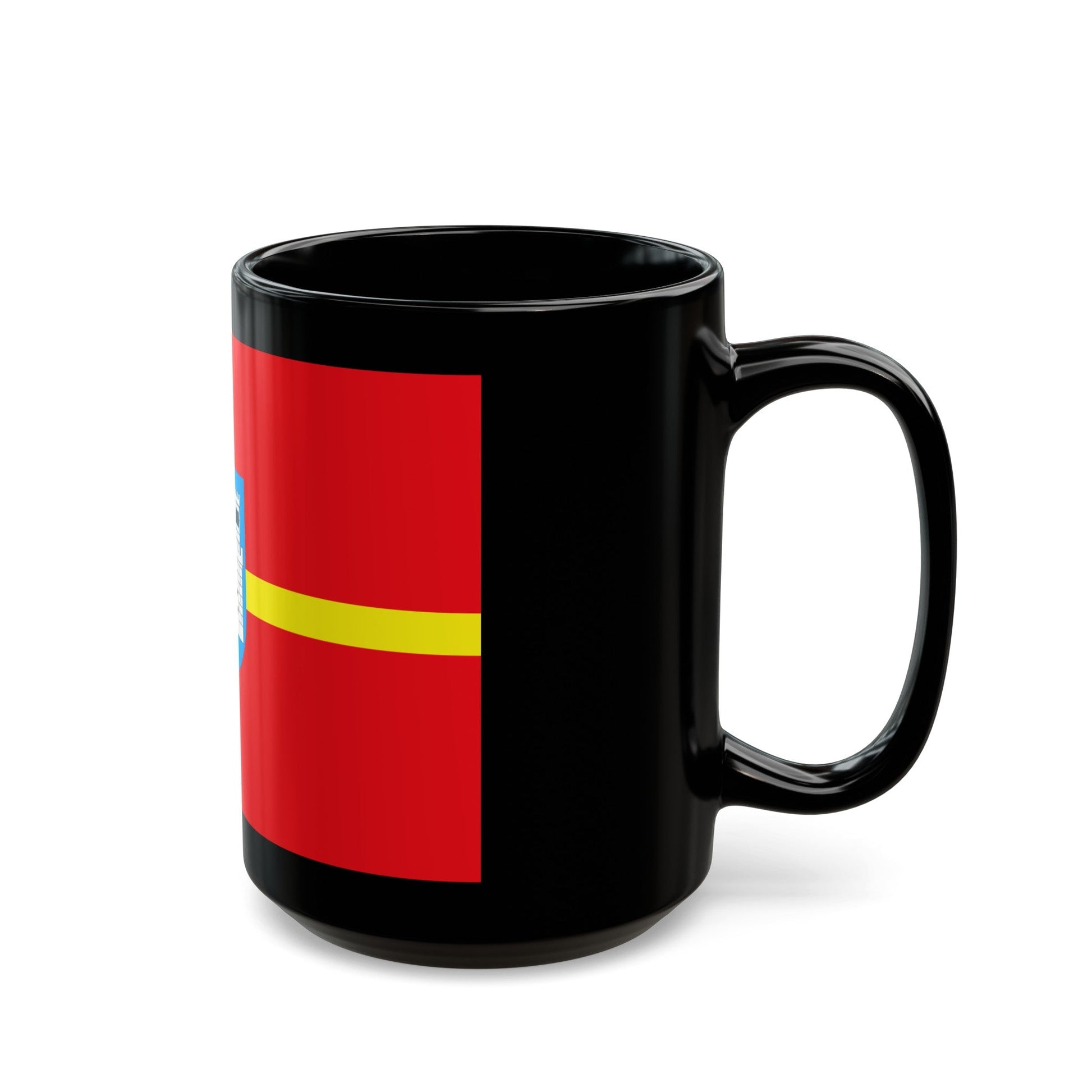 Flag of Zhytomyr Oblast Ukraine - Black Coffee Mug-The Sticker Space