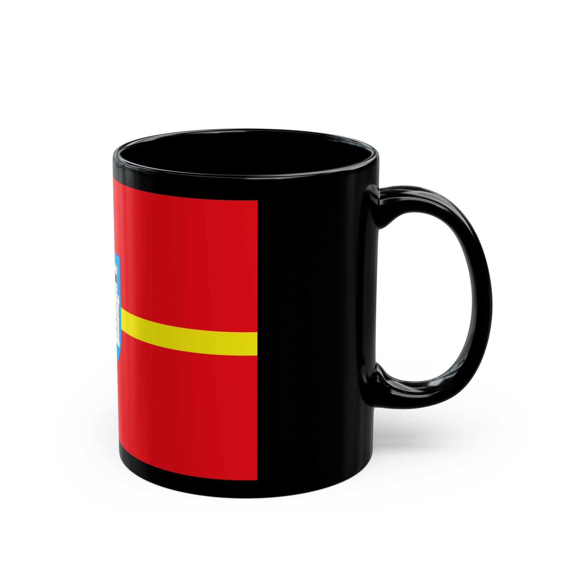 Flag of Zhytomyr Oblast Ukraine - Black Coffee Mug-The Sticker Space