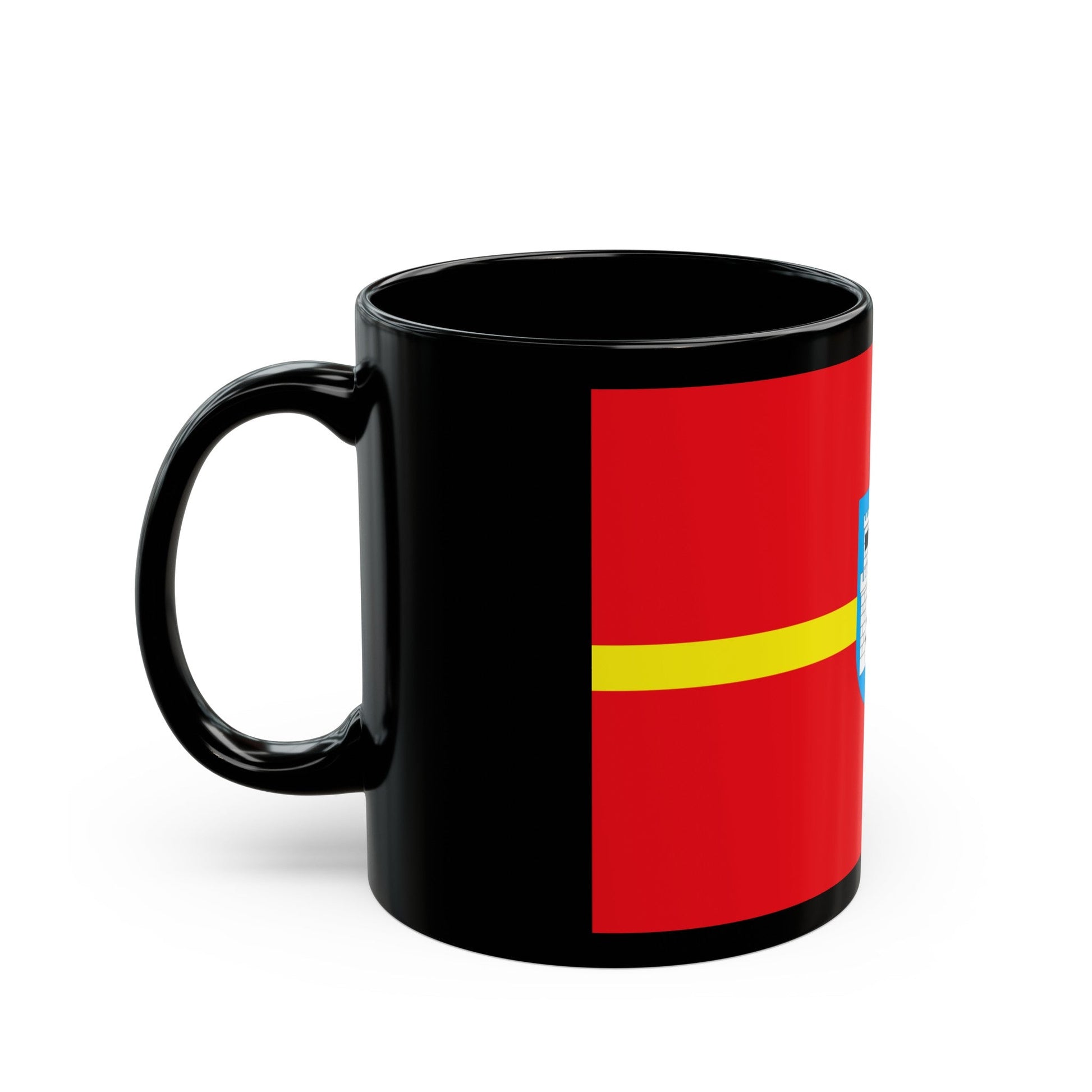 Flag of Zhytomyr Oblast Ukraine - Black Coffee Mug-The Sticker Space