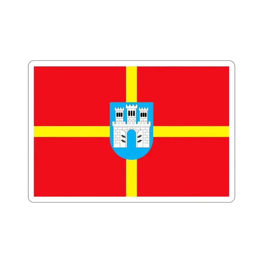Flag of Zhytomyr Oblast Ukraine STICKER Vinyl Die-Cut Decal 3 Inch - The Sticker Space