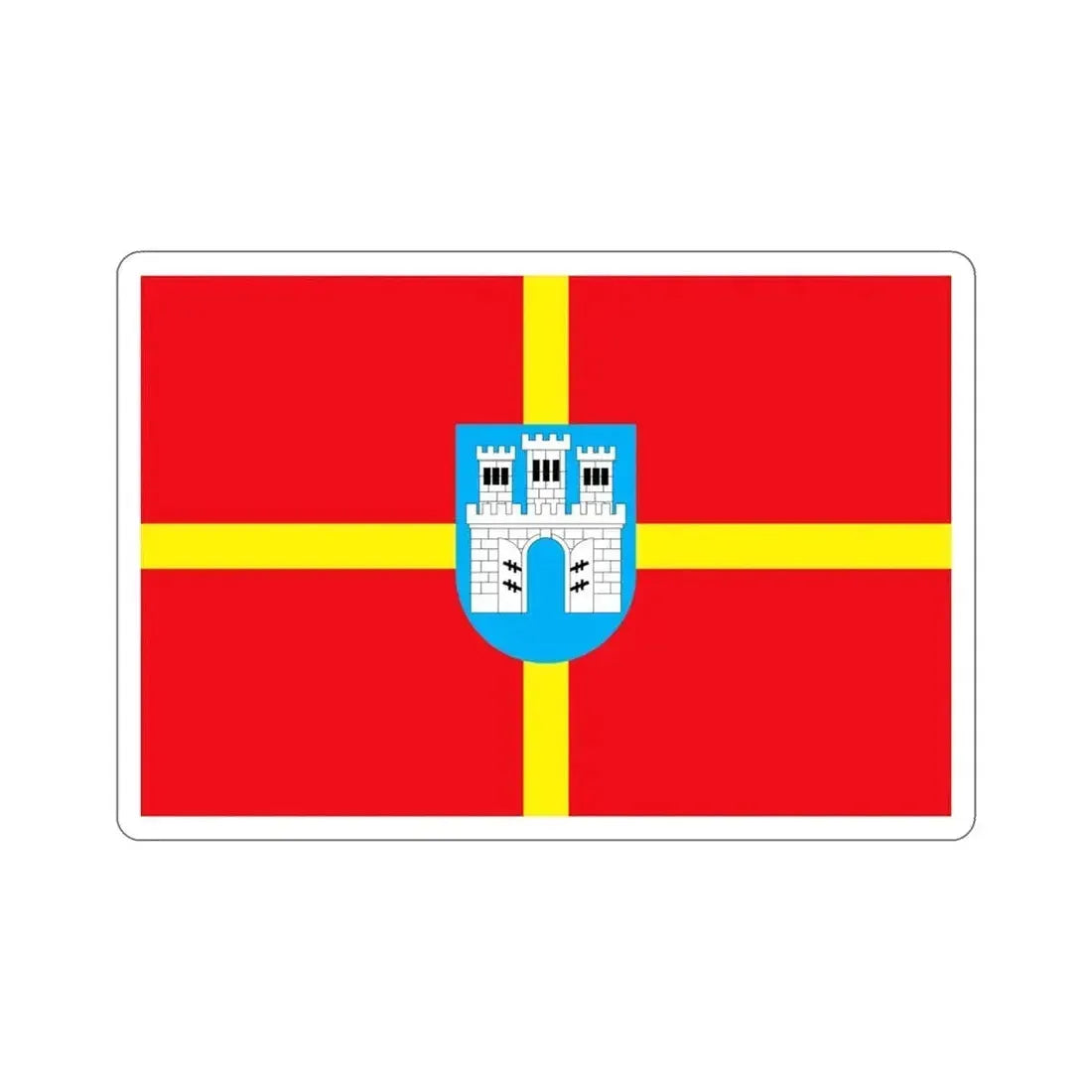 Flag of Zhytomyr Oblast Ukraine STICKER Vinyl Die-Cut Decal 4 Inch - The Sticker Space