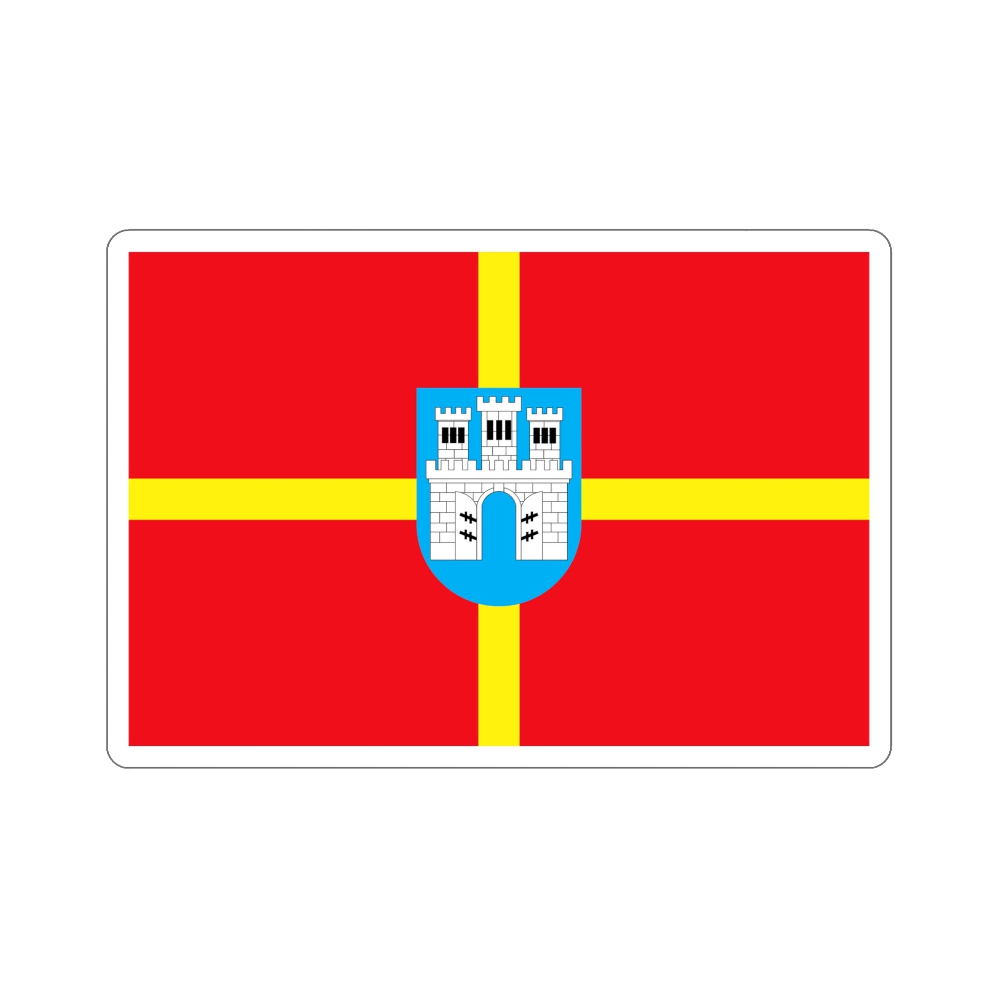 Flag of Zhytomyr Oblast Ukraine STICKER Vinyl Die-Cut Decal-5 Inch-The Sticker Space