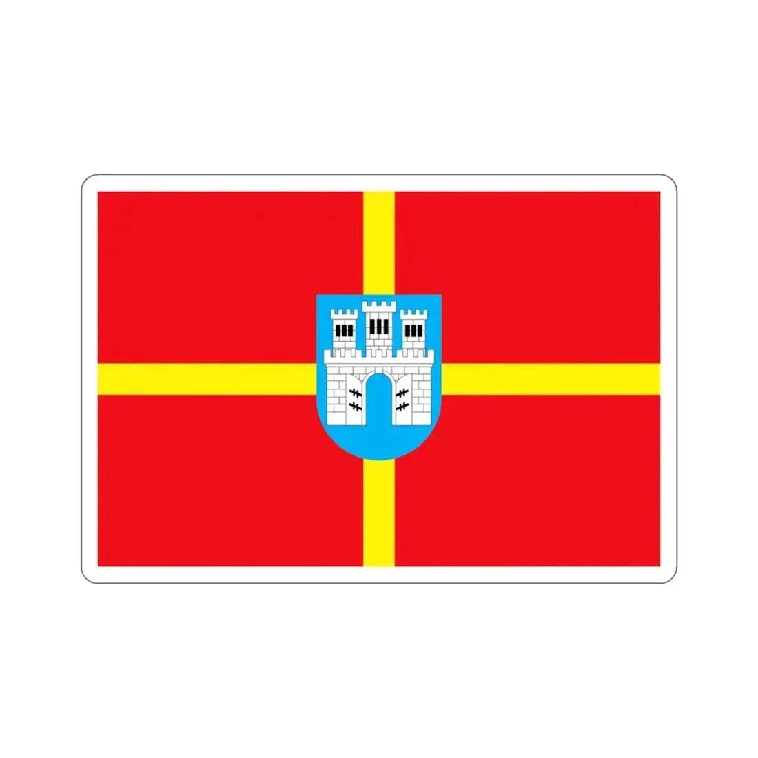 Flag of Zhytomyr Oblast Ukraine STICKER Vinyl Die-Cut Decal 5 Inch - The Sticker Space