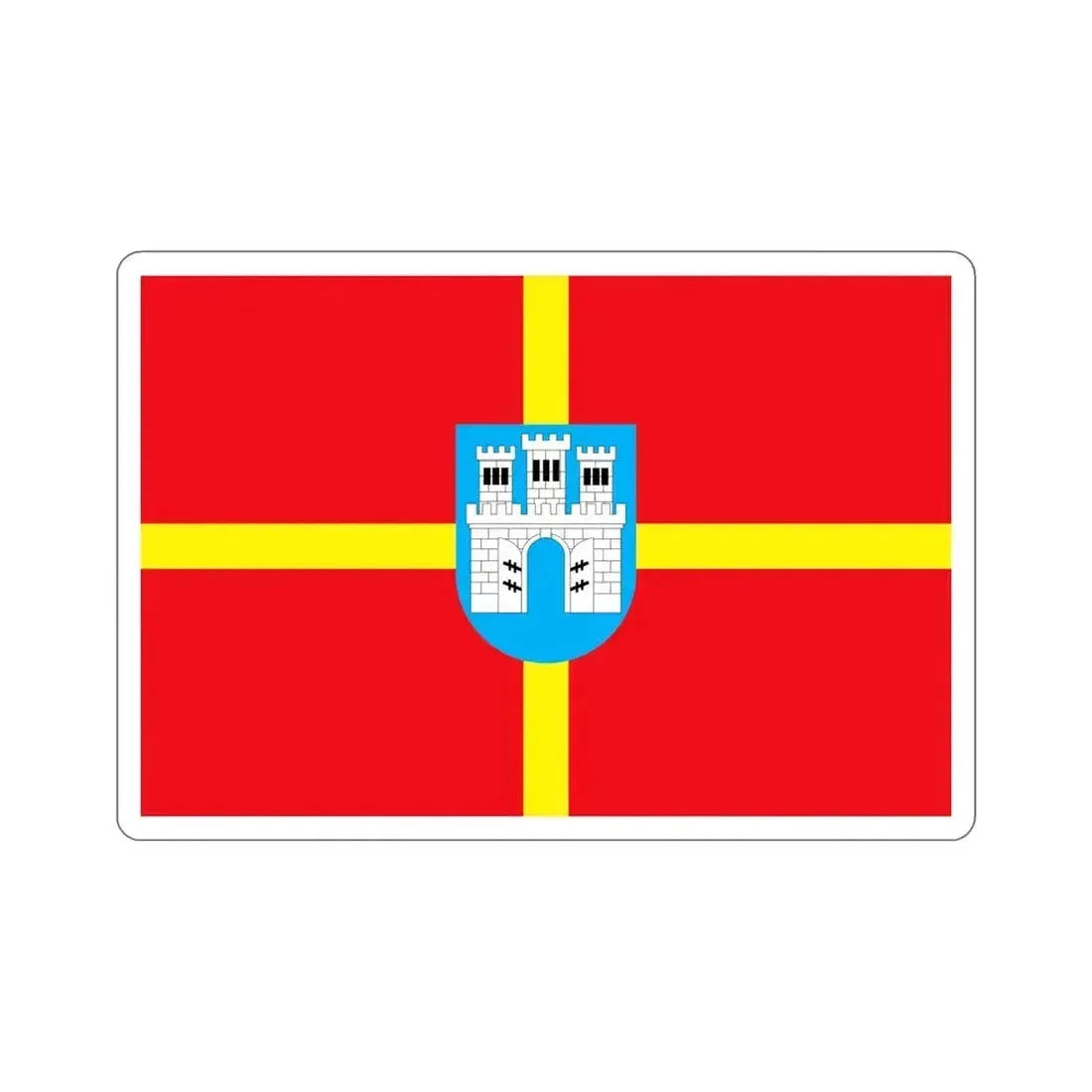 Flag of Zhytomyr Oblast Ukraine STICKER Vinyl Die-Cut Decal 6 Inch - The Sticker Space