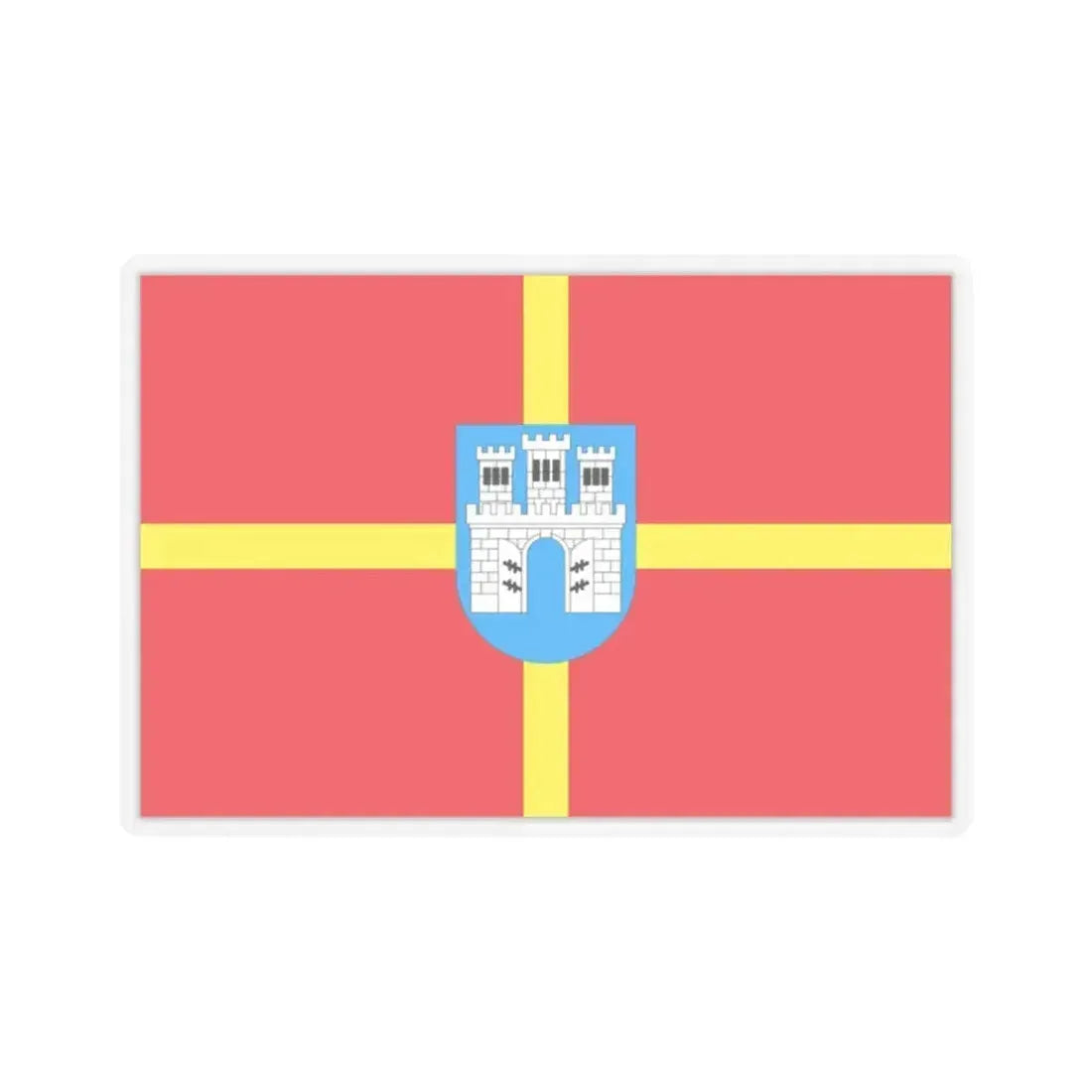 Flag of Zhytomyr Oblast Ukraine - STICKER Vinyl Kiss-Cut Decal 2 Inch Transparent - The Sticker Space