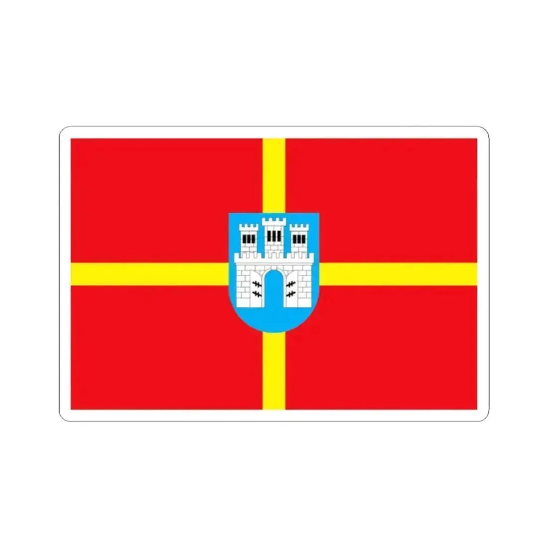 Flag of Zhytomyr Oblast Ukraine - STICKER Vinyl Kiss-Cut Decal 2 Inch White - The Sticker Space