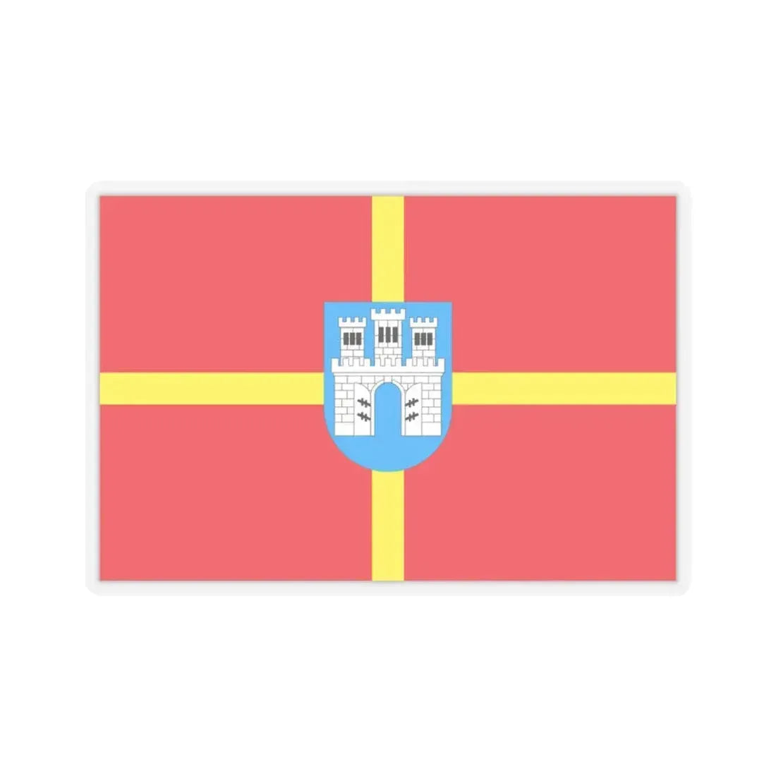 Flag of Zhytomyr Oblast Ukraine - STICKER Vinyl Kiss-Cut Decal 3 Inch Transparent - The Sticker Space