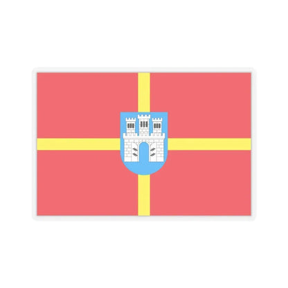 Flag of Zhytomyr Oblast Ukraine - STICKER Vinyl Kiss-Cut Decal 3 Inch Transparent - The Sticker Space