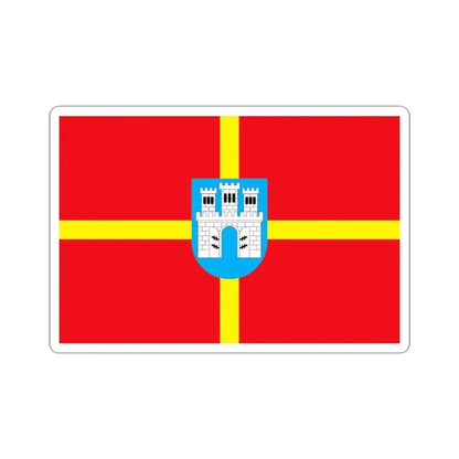 Flag of Zhytomyr Oblast Ukraine - STICKER Vinyl Kiss-Cut Decal 3 Inch White - The Sticker Space