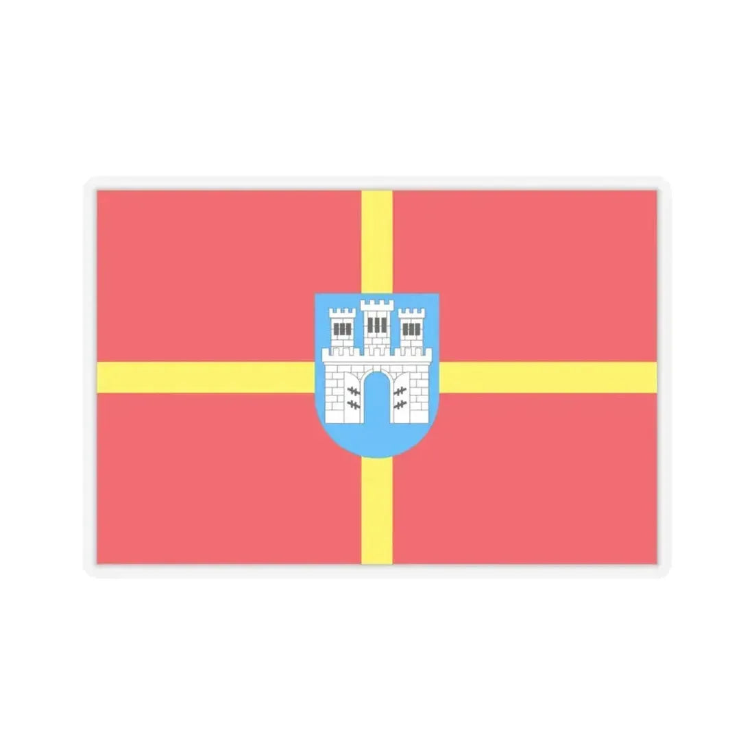 Flag of Zhytomyr Oblast Ukraine - STICKER Vinyl Kiss-Cut Decal 4 Inch Transparent - The Sticker Space