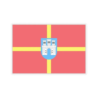 Flag of Zhytomyr Oblast Ukraine - STICKER Vinyl Kiss-Cut Decal 4 Inch Transparent - The Sticker Space