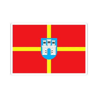 Flag of Zhytomyr Oblast (Ukraine) STICKER Vinyl Kiss-Cut Decal 4 Inch White - The Sticker Space