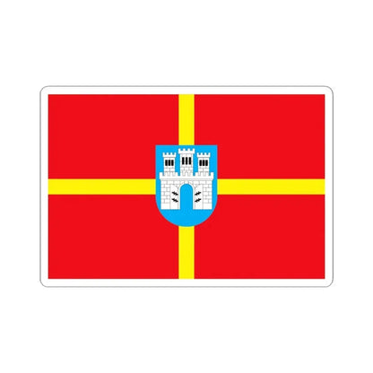 Flag of Zhytomyr Oblast Ukraine - STICKER Vinyl Kiss-Cut Decal 4 Inch White - The Sticker Space