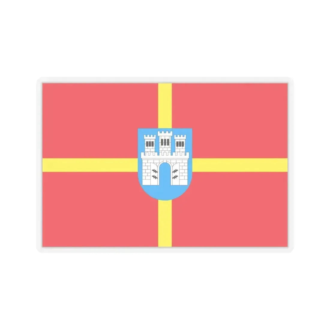 Flag of Zhytomyr Oblast Ukraine - STICKER Vinyl Kiss-Cut Decal 6 Inch Transparent - The Sticker Space