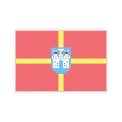 Flag of Zhytomyr Oblast Ukraine - STICKER Vinyl Kiss-Cut Decal 6 Inch Transparent - The Sticker Space