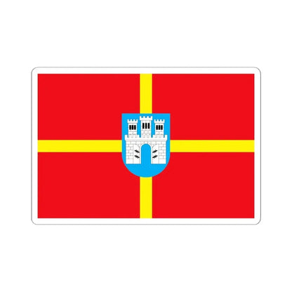 Flag of Zhytomyr Oblast Ukraine - STICKER Vinyl Kiss-Cut Decal 6 Inch White - The Sticker Space