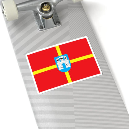 Flag of Zhytomyr Oblast (Ukraine) STICKER Vinyl Kiss-Cut Decal - The Sticker Space