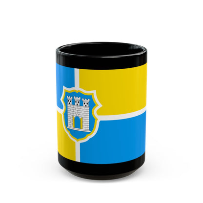 Flag of Zhytomyr Ukraine - Black Coffee Mug-15oz-The Sticker Space