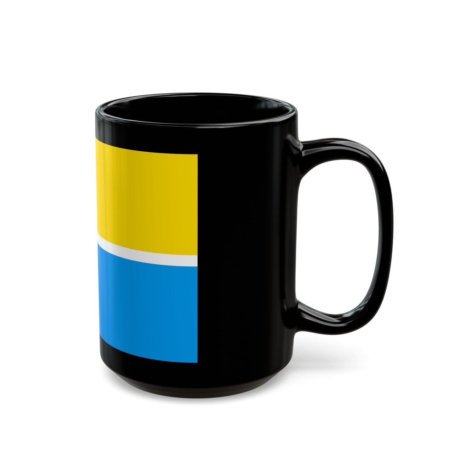 Flag of Zhytomyr Ukraine - Black Coffee Mug-The Sticker Space