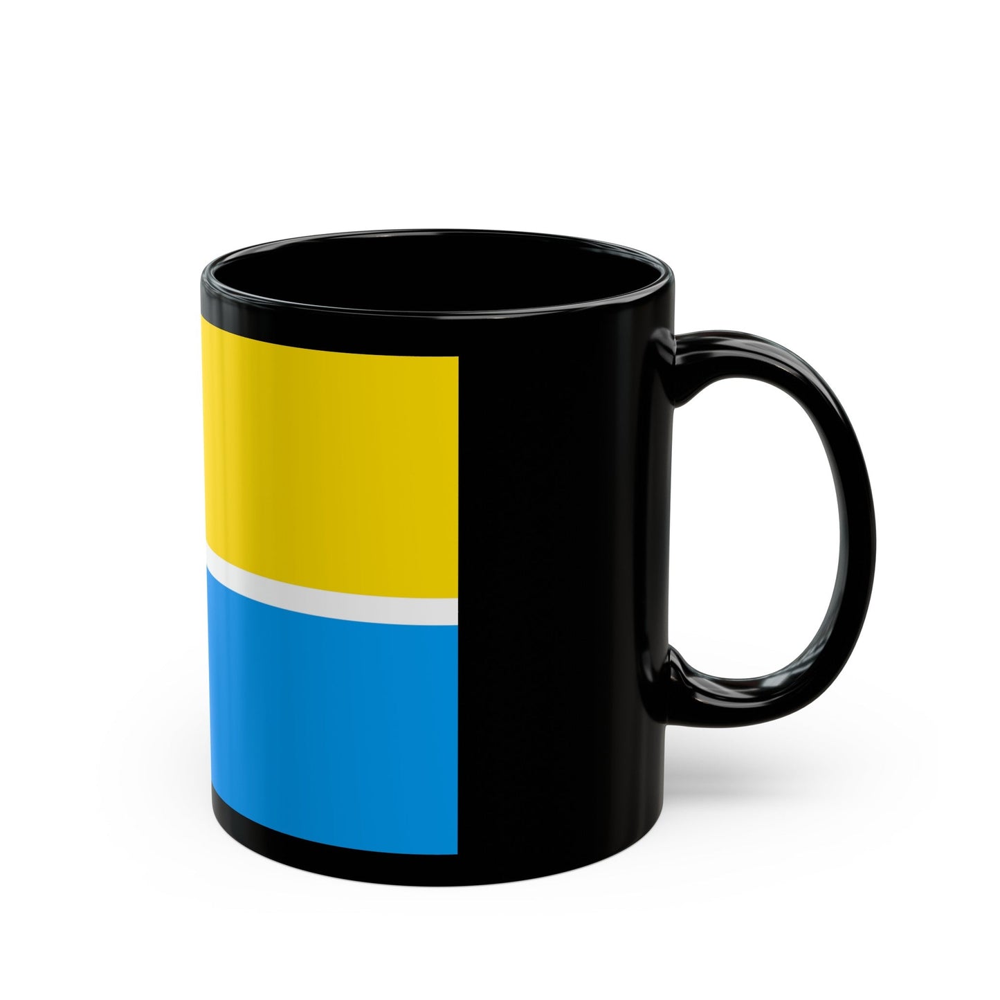 Flag of Zhytomyr Ukraine - Black Coffee Mug-The Sticker Space