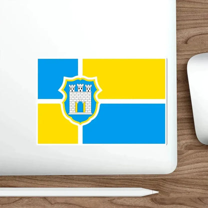 Flag of Zhytomyr Ukraine STICKER Vinyl Die-Cut Decal - The Sticker Space