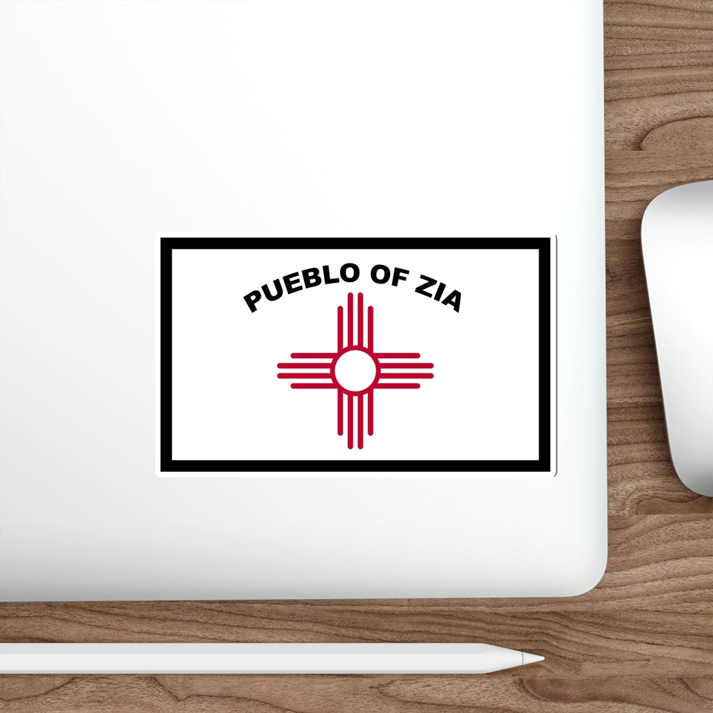 Flag of Zia Pueblo STICKER Vinyl Die-Cut Decal-The Sticker Space