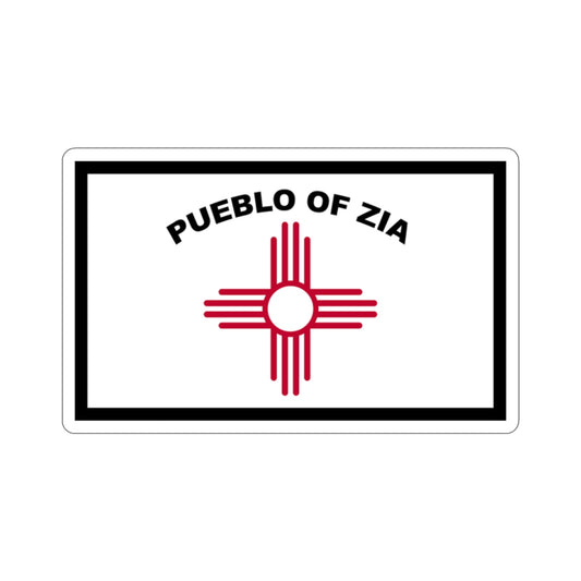 Flag of Zia Pueblo STICKER Vinyl Die-Cut Decal-2 Inch-The Sticker Space
