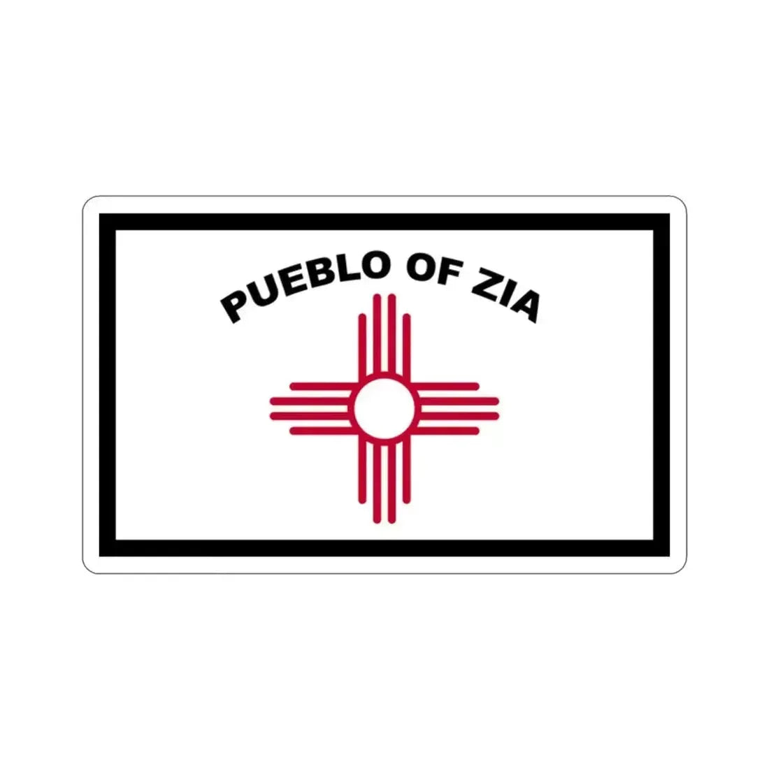 Flag of Zia Pueblo STICKER Vinyl Die-Cut Decal 2 Inch - The Sticker Space