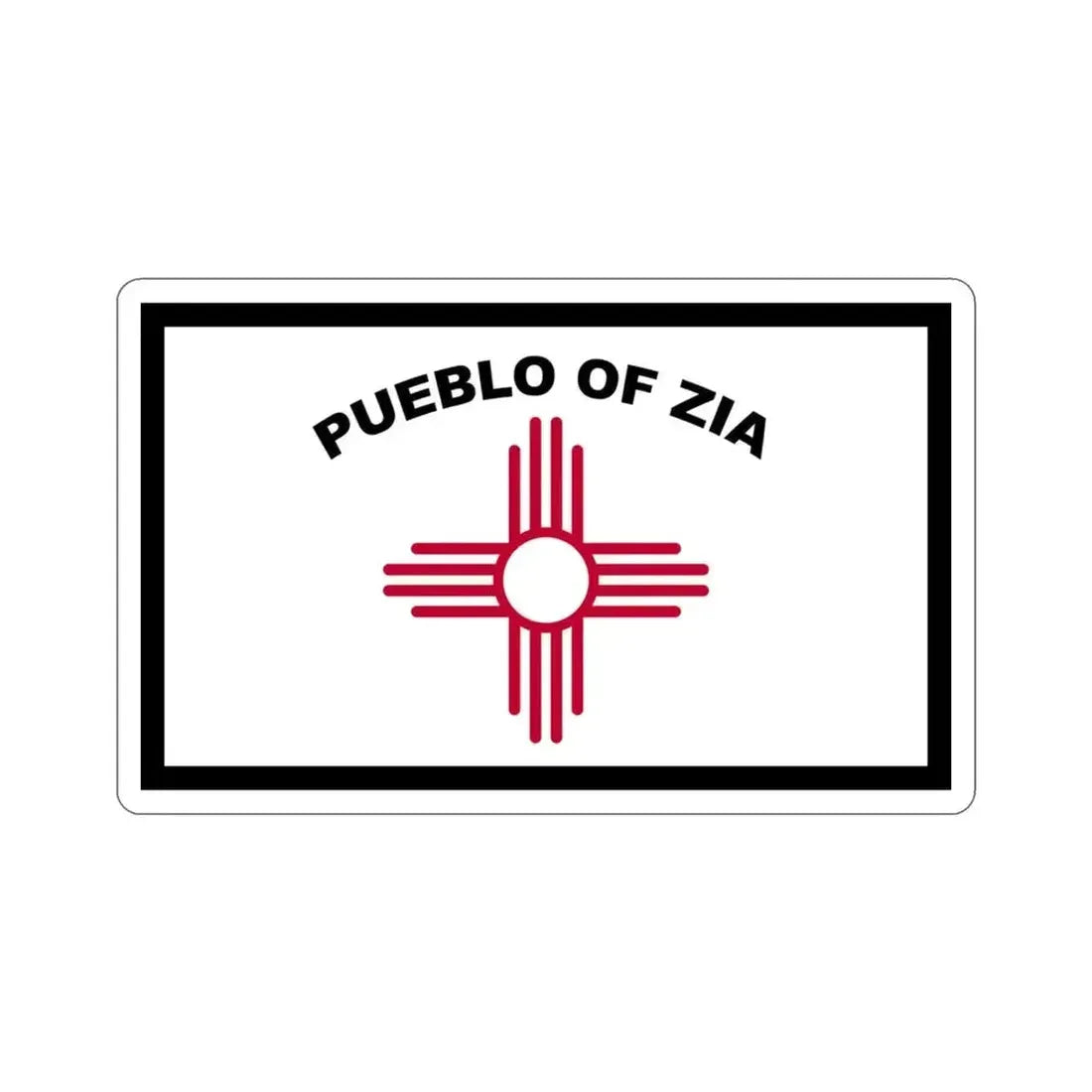 Flag of Zia Pueblo STICKER Vinyl Die-Cut Decal 3 Inch - The Sticker Space