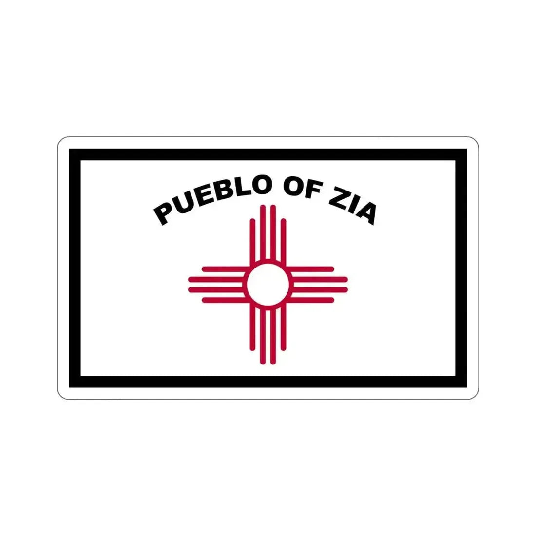 Flag of Zia Pueblo STICKER Vinyl Die-Cut Decal 5 Inch - The Sticker Space