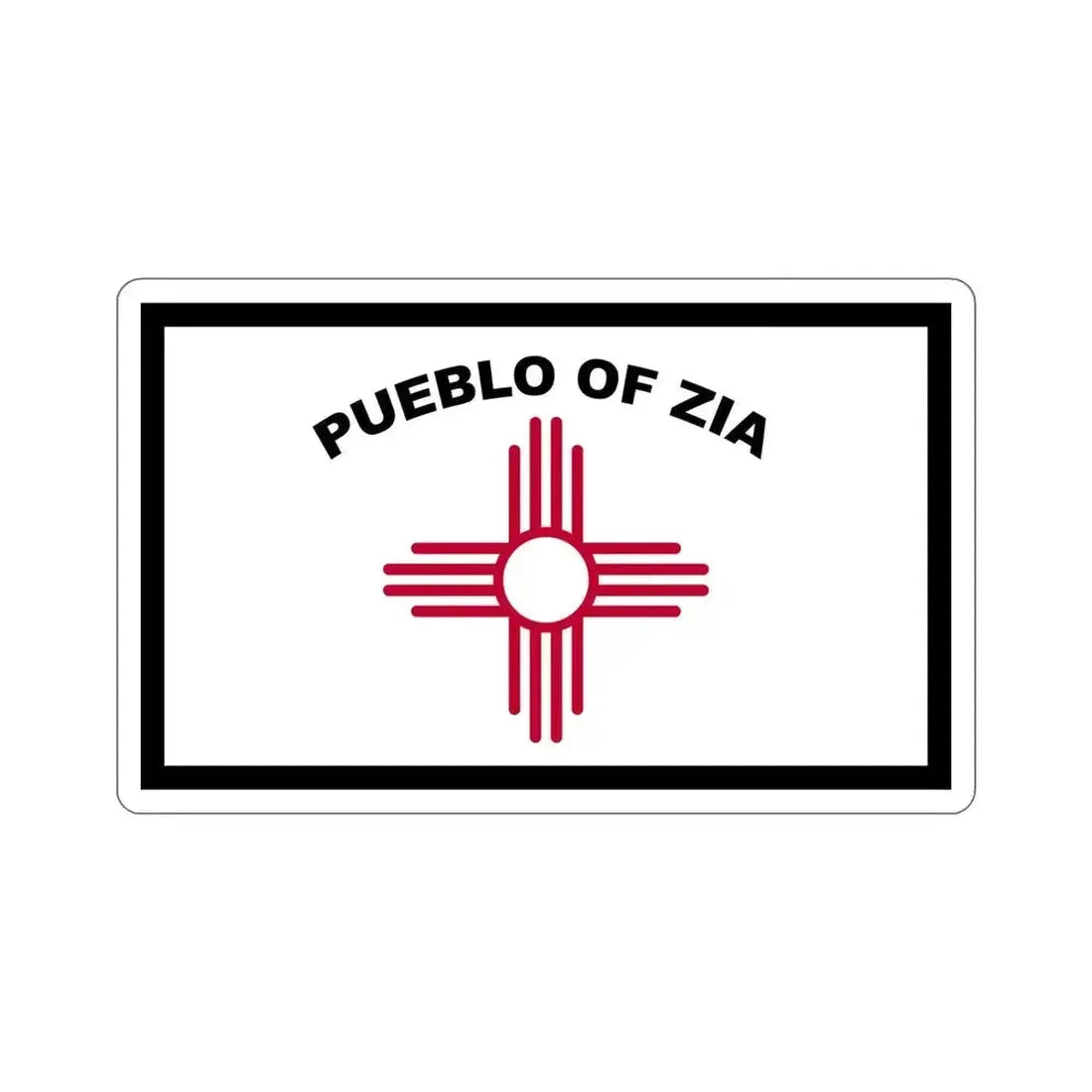 Flag of Zia Pueblo STICKER Vinyl Die-Cut Decal 6 Inch - The Sticker Space