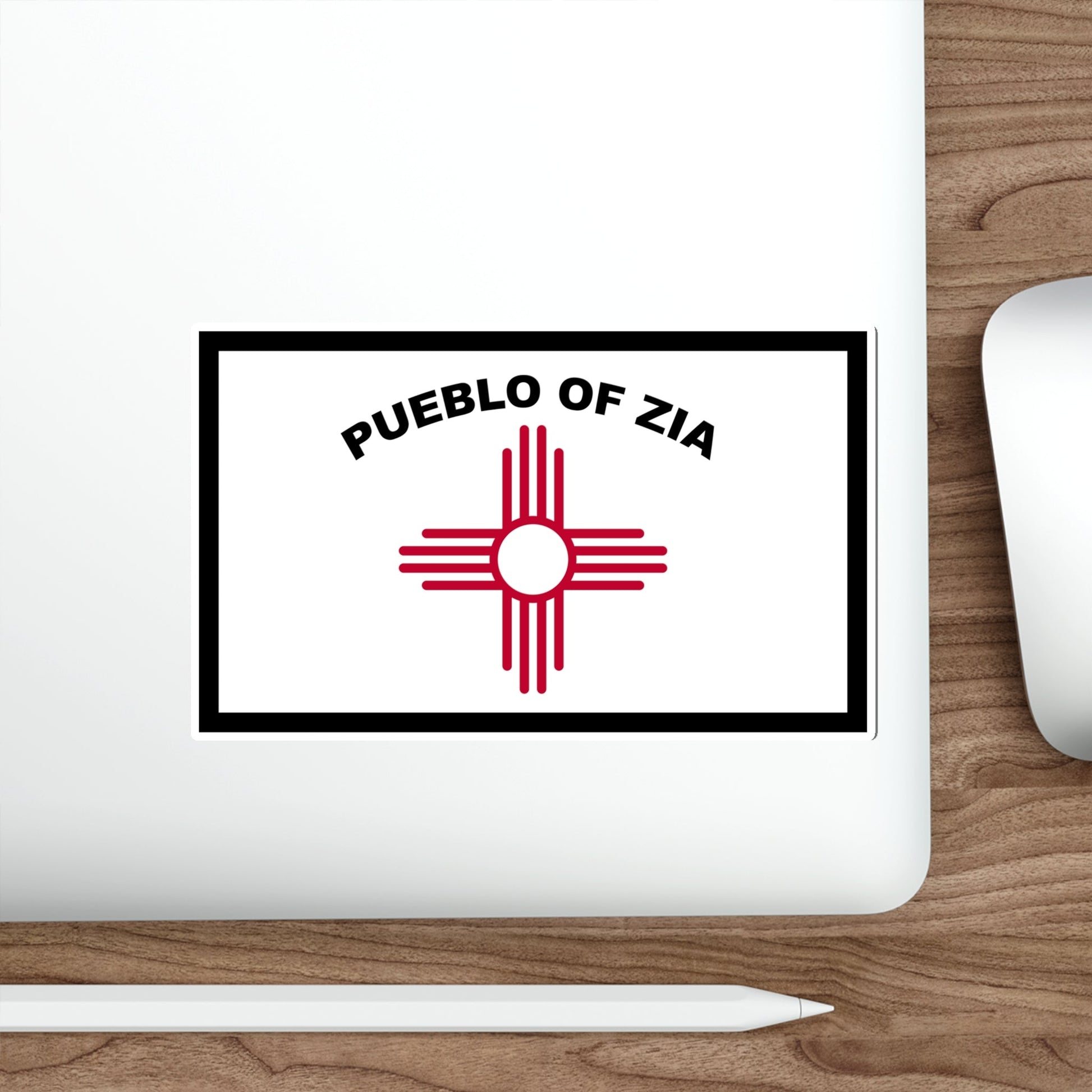 Flag of Zia Pueblo STICKER Vinyl Die-Cut Decal-The Sticker Space