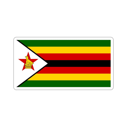 Flag of Zimbabwe STICKER Vinyl Die-Cut Decal-6 Inch-The Sticker Space